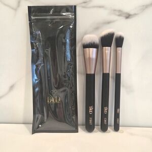 BYOD 3 Piece Face Brush Set & KAB Translucent Loose Setting Powder 2.8g - NEW